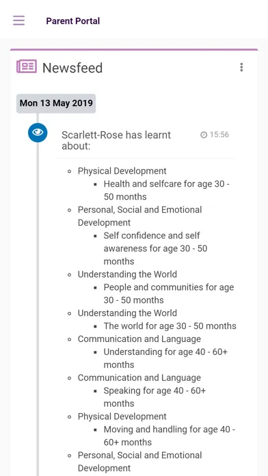 Parent Portal Ekran Görüntüleri