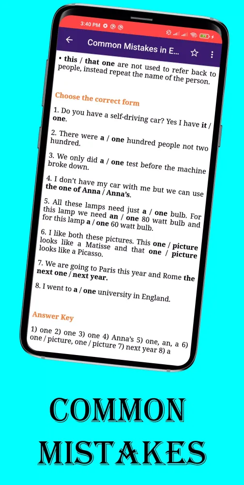 Common Mistakes in English Screenshots