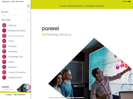 Captures d'écran de Parexel Meeting Services iPad 