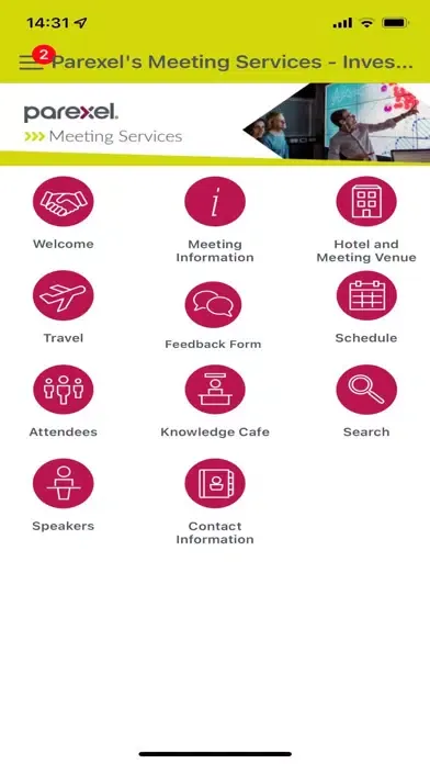 Captures d'écran de Parexel Meeting Services