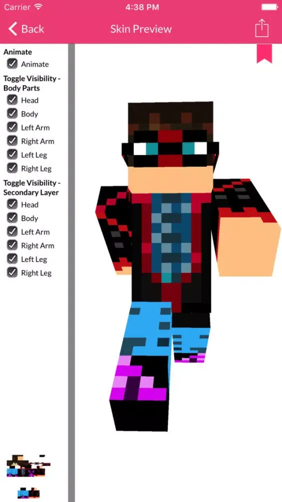 Tangkapan layar Super Hero Skin For Minecraft