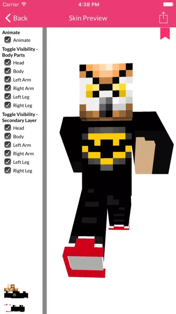 Tangkapan layar Super Hero Skin For Minecraft