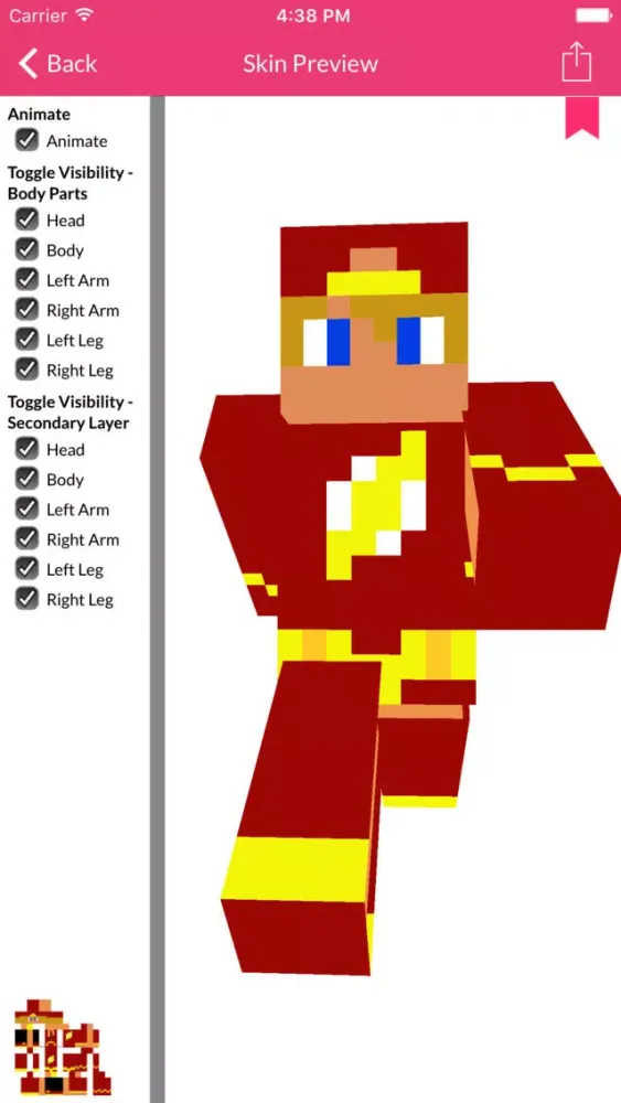 Tangkapan layar Super Hero Skin For Minecraft