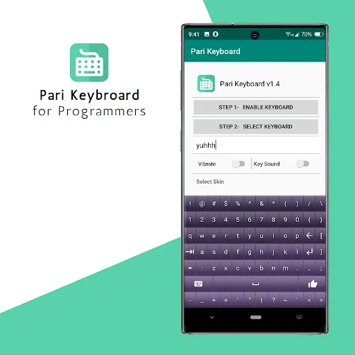 ภาพหน้าจอของ Pari Keyboard for Coding