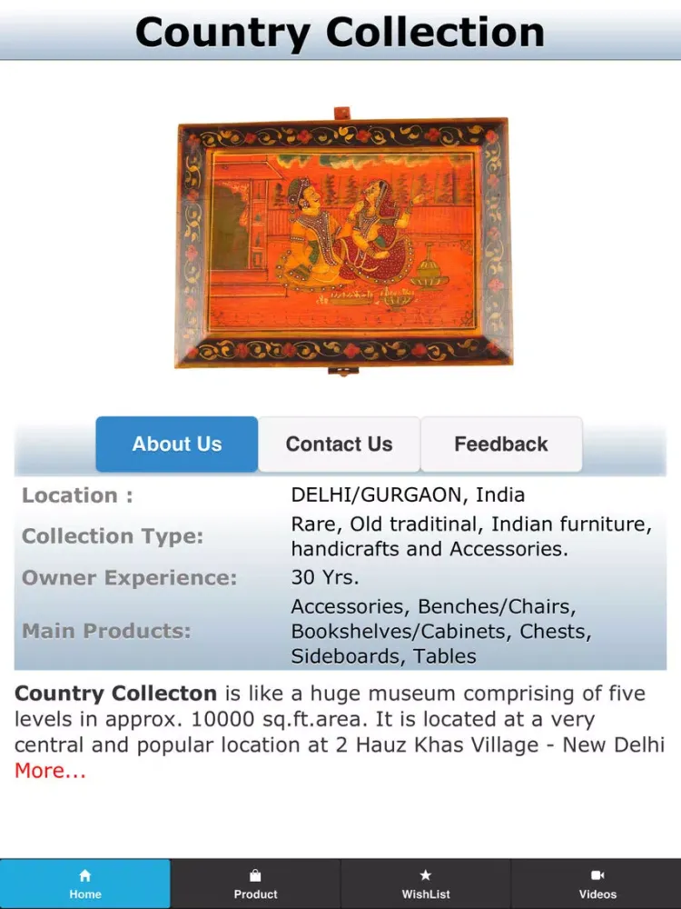 Country Collection: Premium Indian Antique Collection Catalog App iPad 应用截图