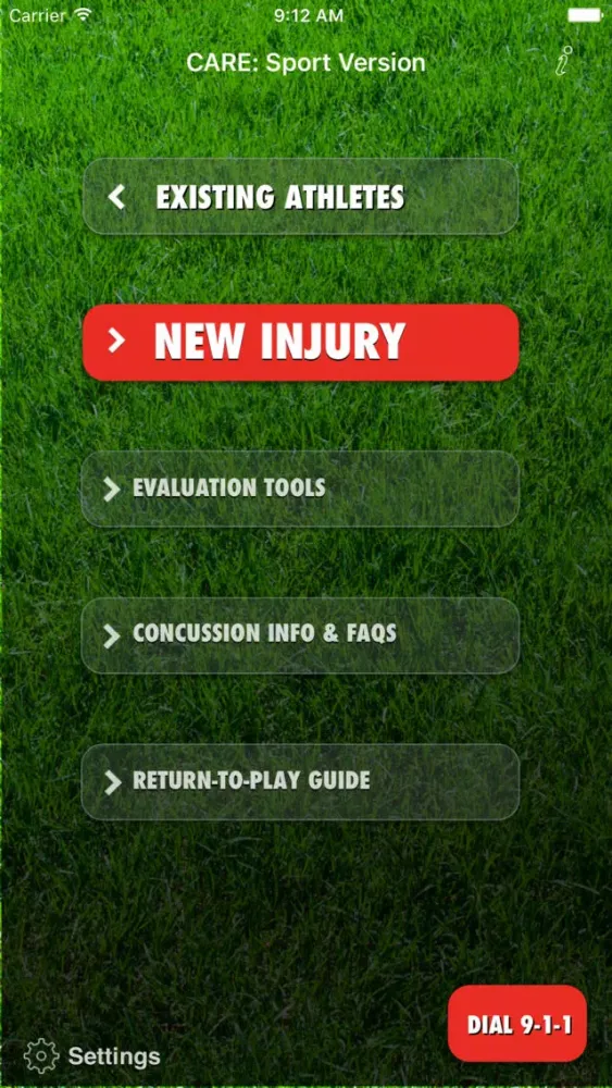 Captures d'écran de Concussion Assessment & Response: Sport Version