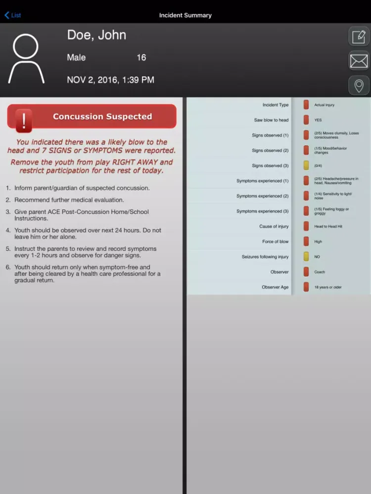 تصاویر Concussion Recognition & Response: Coach & Pare... iPad 