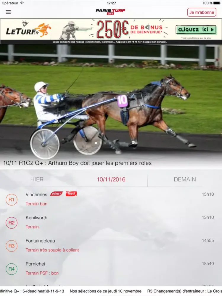 Paris-Turf LIVE iPad  سکرین شاٹس