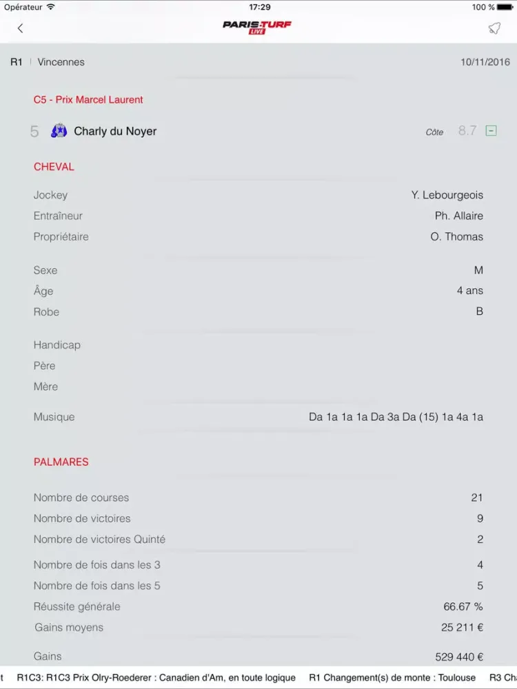 Paris-Turf LIVE iPad  سکرین شاٹس