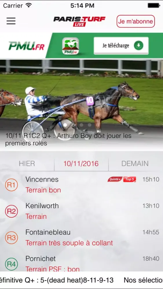 Paris-Turf LIVE سکرین شاٹس