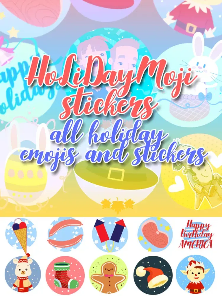 HolidayMOJI - Festive Stickers iPad  Screenshots