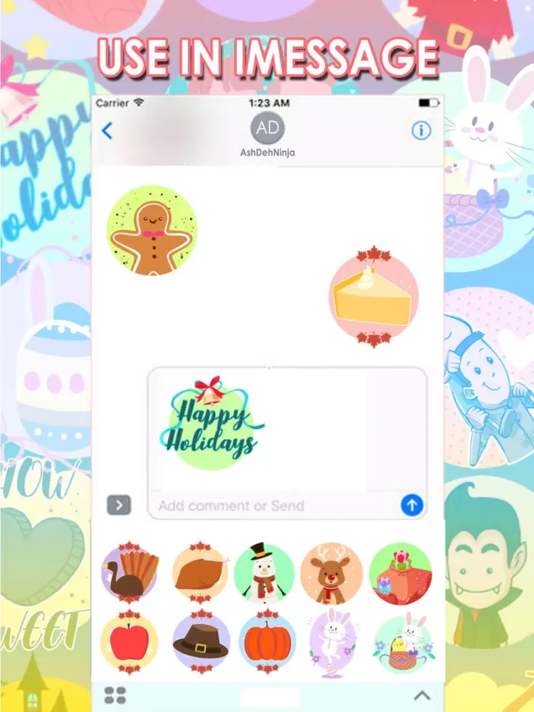 HolidayMOJI - Festive Stickers iPad  Screenshots