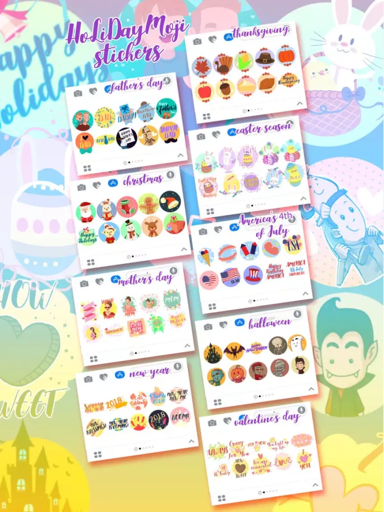 HolidayMOJI - Festive Stickers iPad  Screenshots