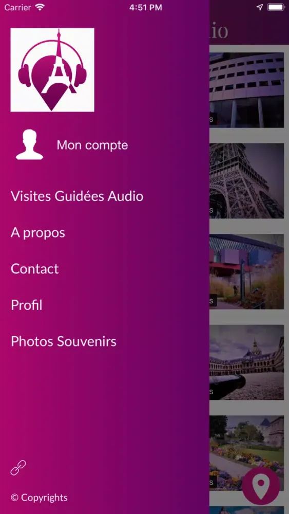 PARIS GUIDE AUDIO سکرین شاٹس