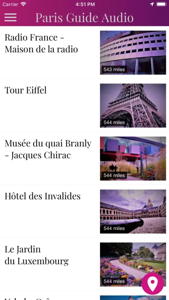 PARIS GUIDE AUDIO سکرین شاٹس