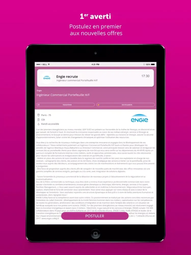 Screenshot di ParisJob Emploi iPad 