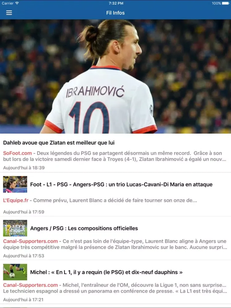 Capturas de pantalla de Paris News : Actualité Foot, Mercato, Vidéos iPad 