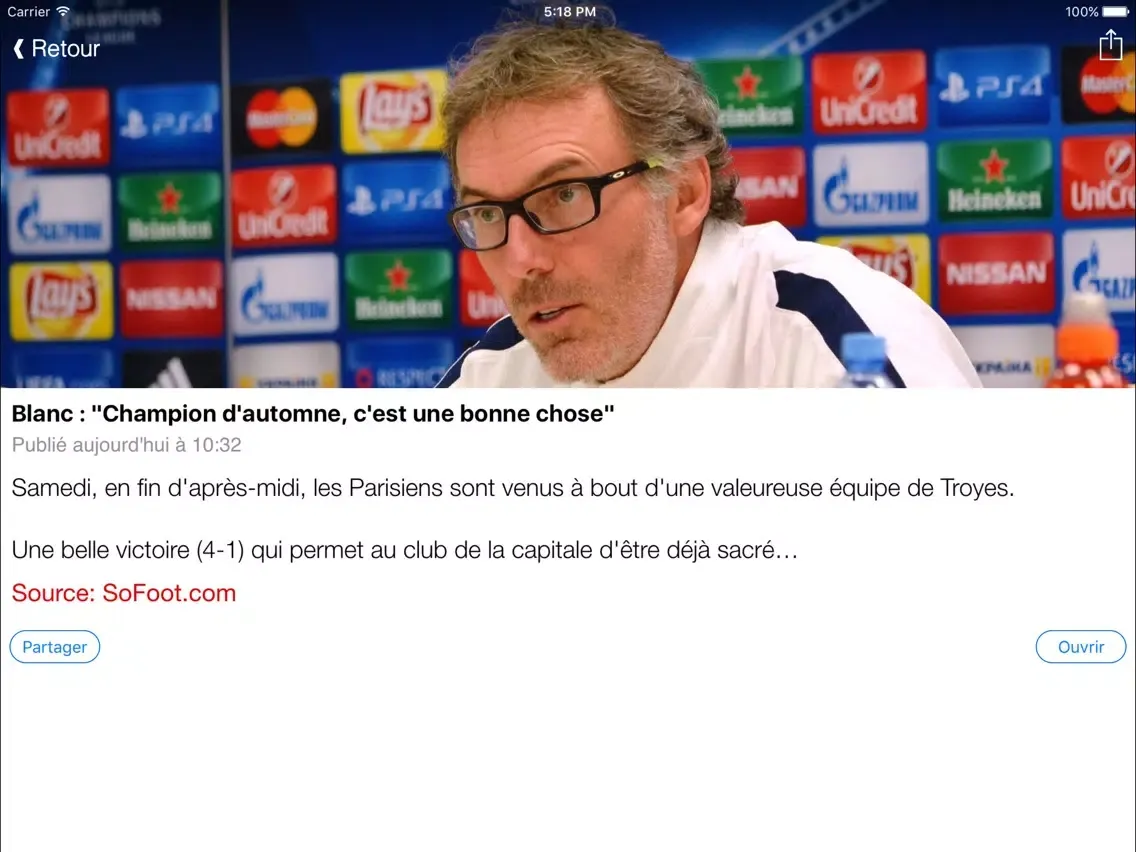 Capturas de pantalla de Paris News : Actualité Foot, Mercato, Vidéos iPad 