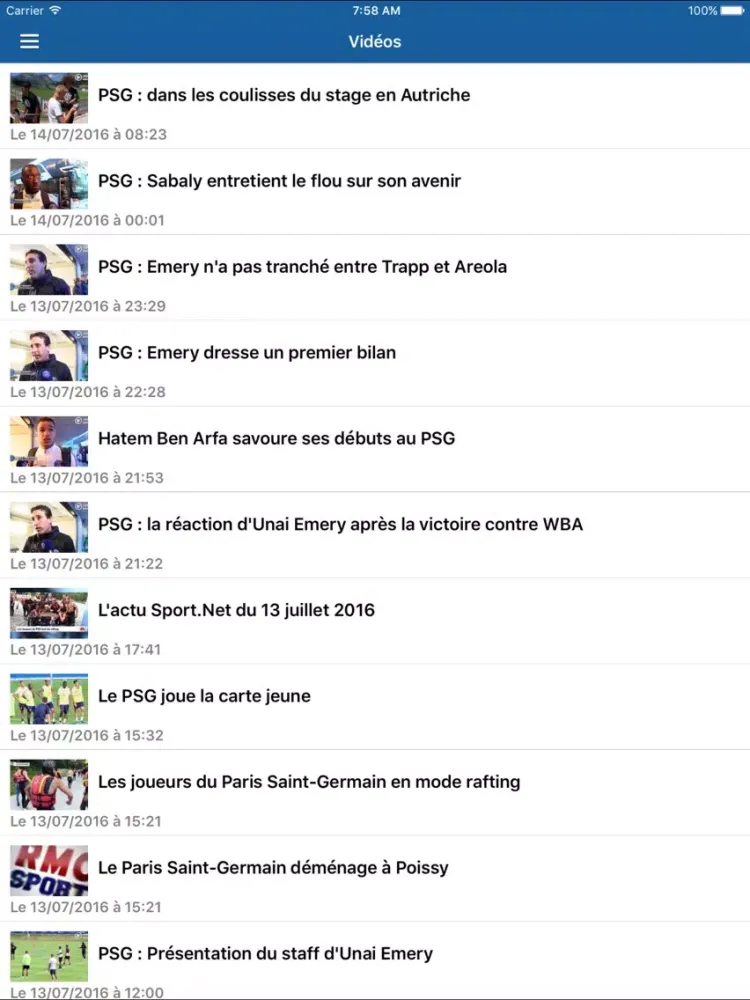 Capturas de pantalla de Paris News : Actualité Foot, Mercato, Vidéos iPad 