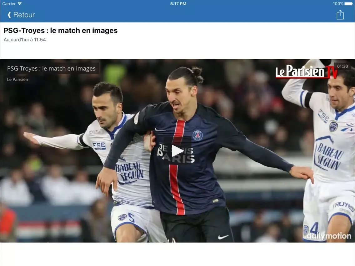 Capturas de pantalla de Paris News : Actualité Foot, Mercato, Vidéos iPad 