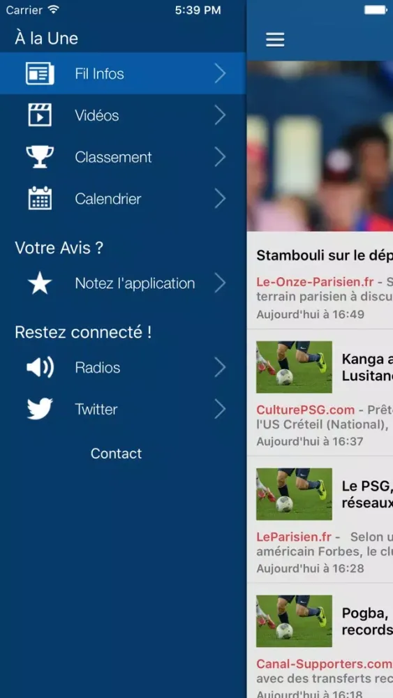 Capturas de pantalla de Paris News : Actualité Foot, Mercato, Vidéos
