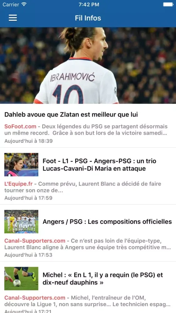 Capturas de pantalla de Paris News : Actualité Foot, Mercato, Vidéos