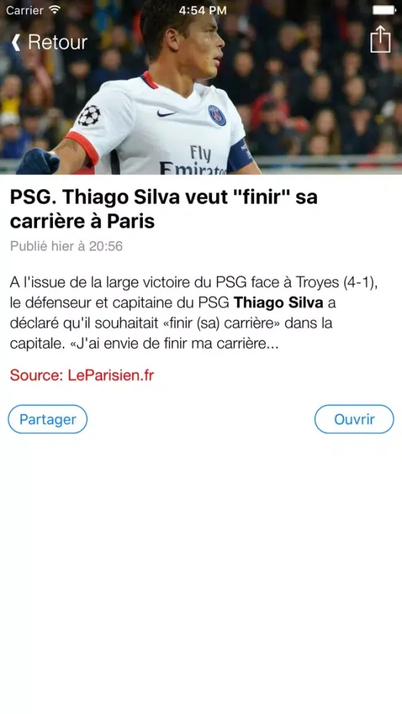 Capturas de pantalla de Paris News : Actualité Foot, Mercato, Vidéos
