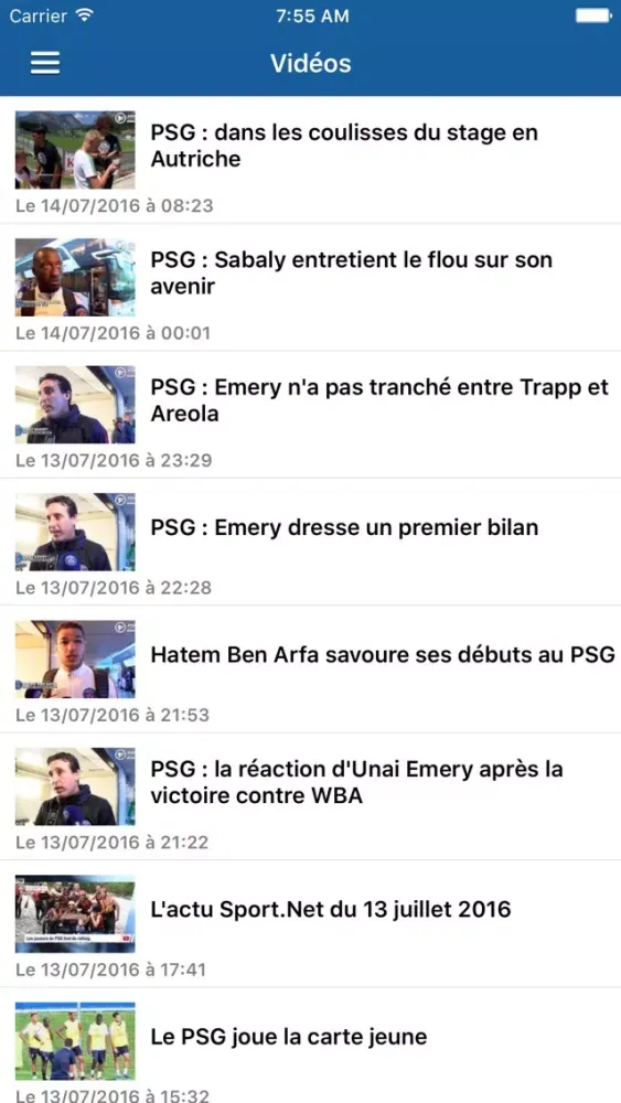 Capturas de pantalla de Paris News : Actualité Foot, Mercato, Vidéos
