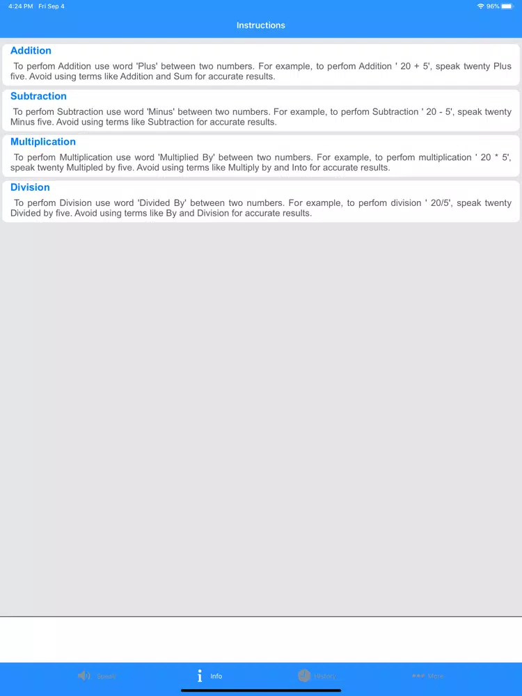 Speak & Calculate - Easy Math iPad  스크린샷