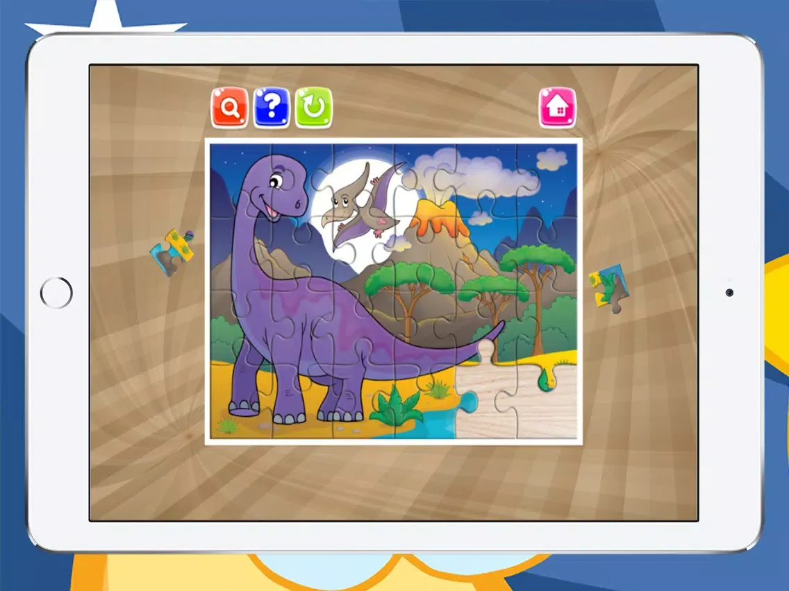 Kids Jigsaw Puzzles Games for World of Dinosaurs iPad  Screenshots
