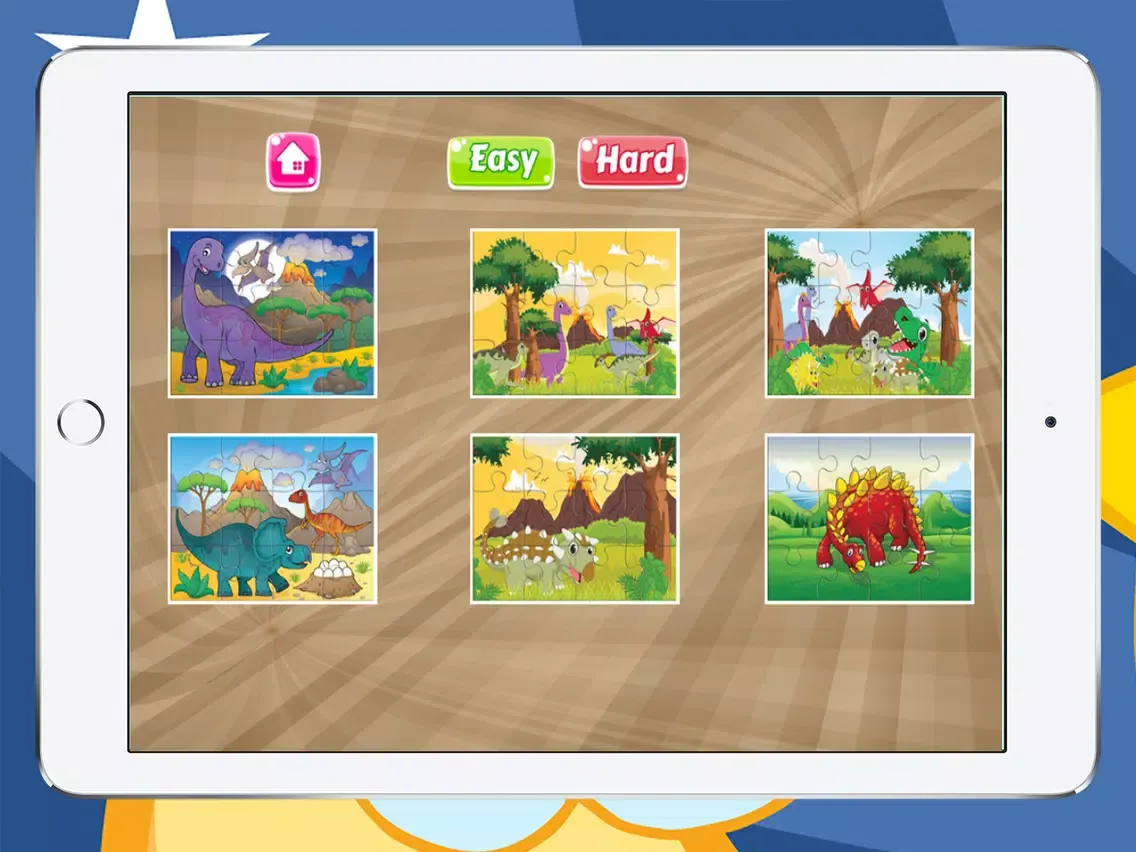 Kids Jigsaw Puzzles Games for World of Dinosaurs iPad  Screenshots