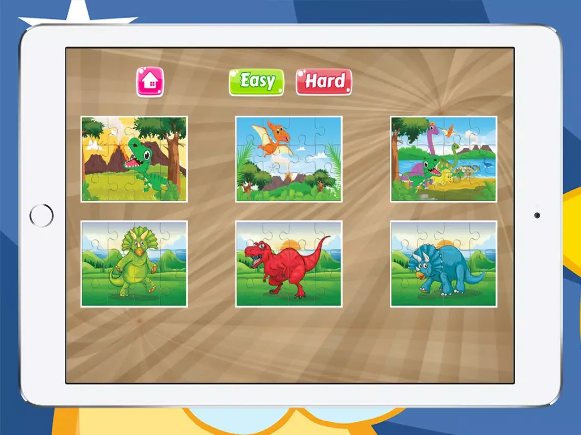 Kids Jigsaw Puzzles Games for World of Dinosaurs iPad  Screenshots