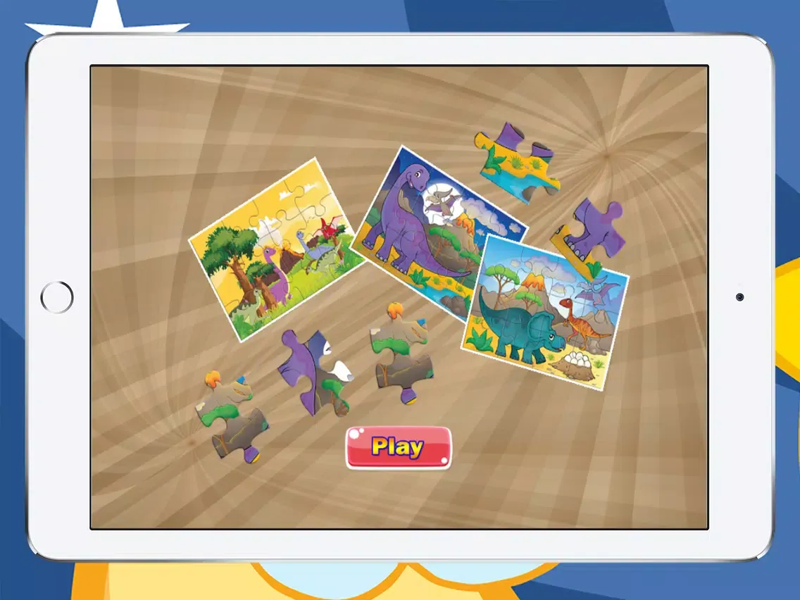 Kids Jigsaw Puzzles Games for World of Dinosaurs iPad  Screenshots