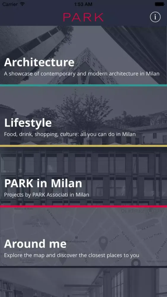 PARK Mapp - Milan architectural guide Screenshots
