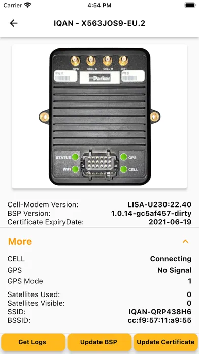 Parker Hannifin Mobile IoT スクリーンショット