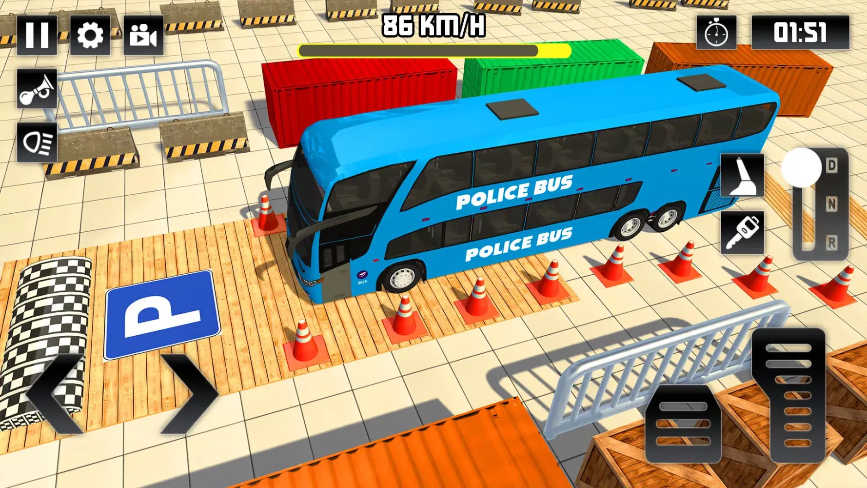 Police Bus Parking - parking Screenshots