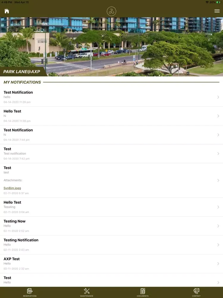 Ảnh chụp màn hình của Park Lane Ala Moana App iPad 
