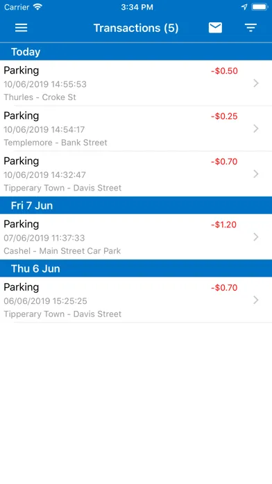 Tipperary eParking Screenshots