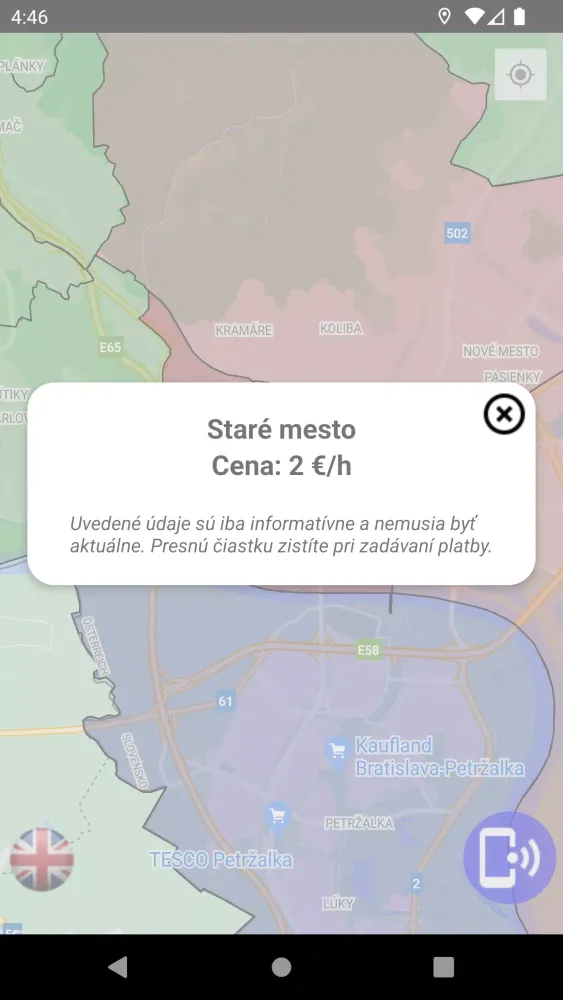 Captures d'écran de Parking Bratislava