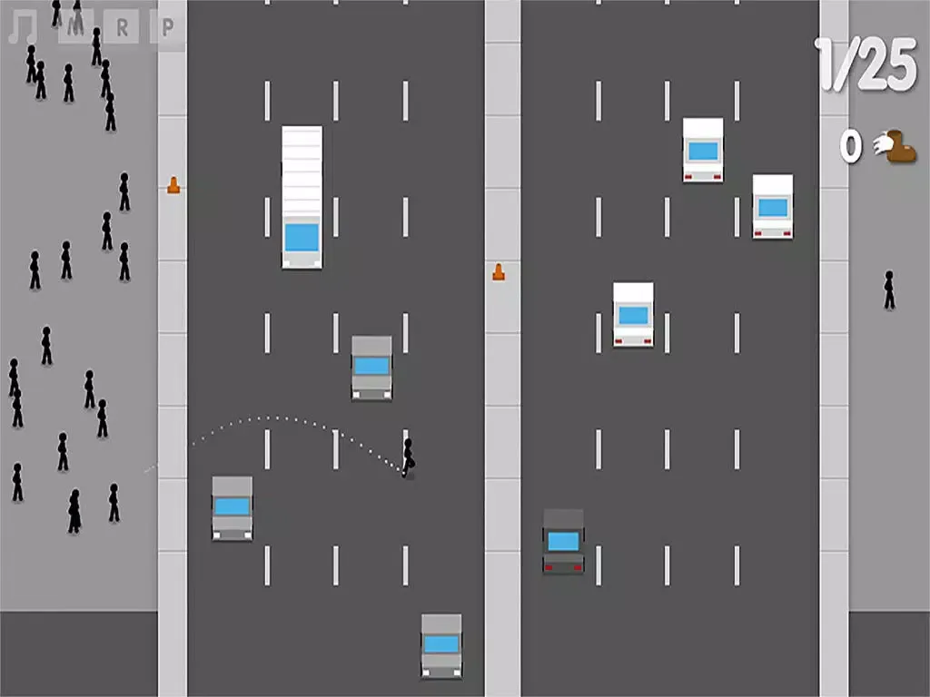 Zrzuty ekranu Crossy Road:stickman － Endless Highway Traffic Survival Arcade Game iPad 
