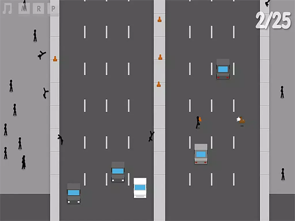 Zrzuty ekranu Crossy Road:stickman － Endless Highway Traffic Survival Arcade Game iPad 