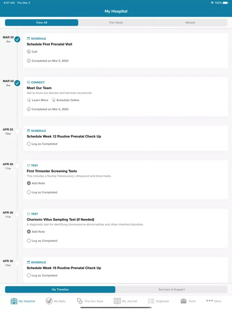 Скриншоты DigiHealth Maternity iPad 