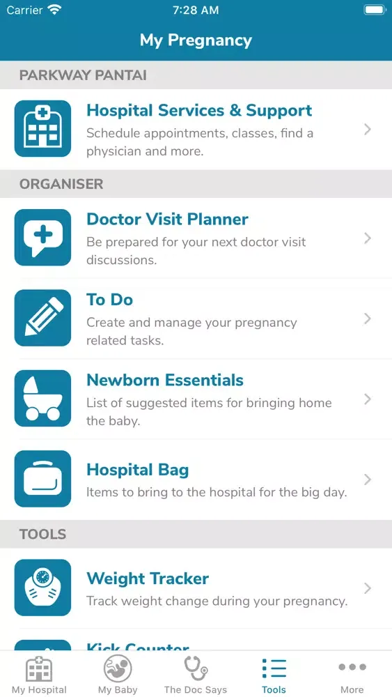 Скриншоты DigiHealth Maternity