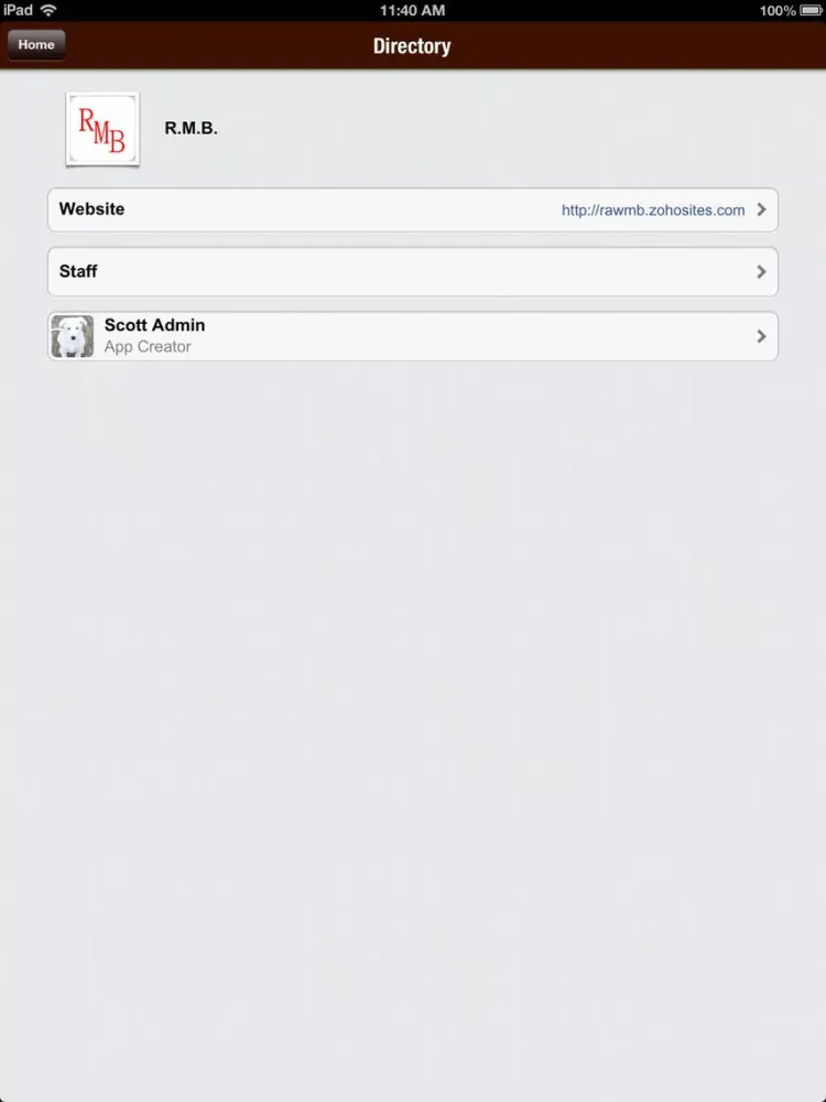 Tangkapan skrin R.M.B. iPad 