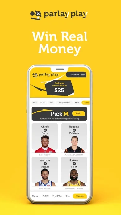 ParlayPlay Fantasy Sports Game Screenshots