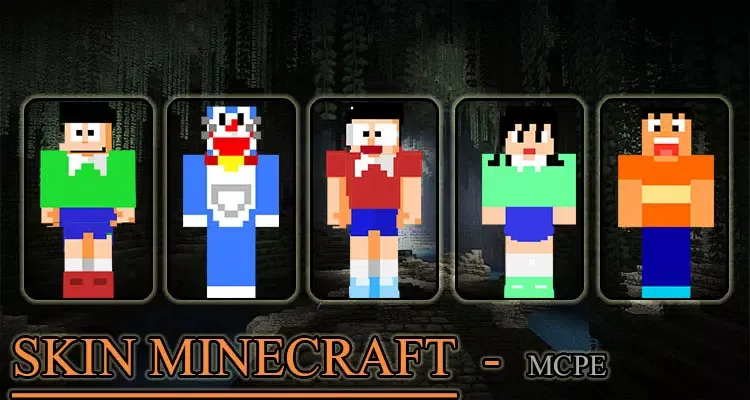 Capturas de pantalla de Doraemon Skin Minecraft