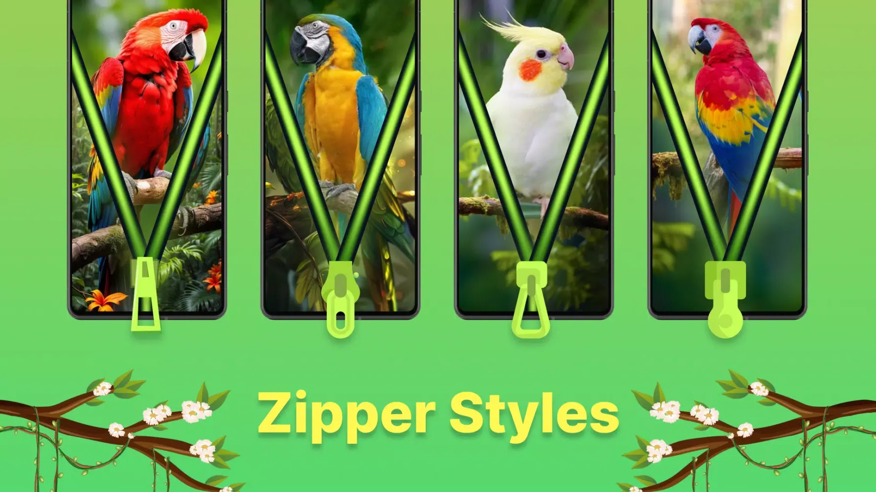 Capturas de tela do Parrot Voice Zip Screen Lock