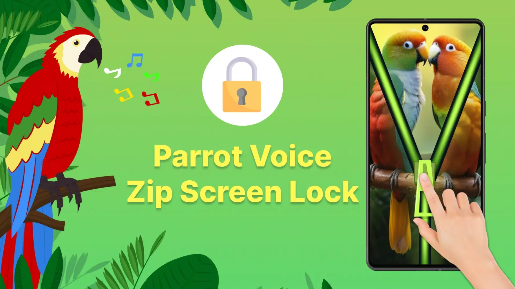 Capturas de tela do Parrot Voice Zip Screen Lock