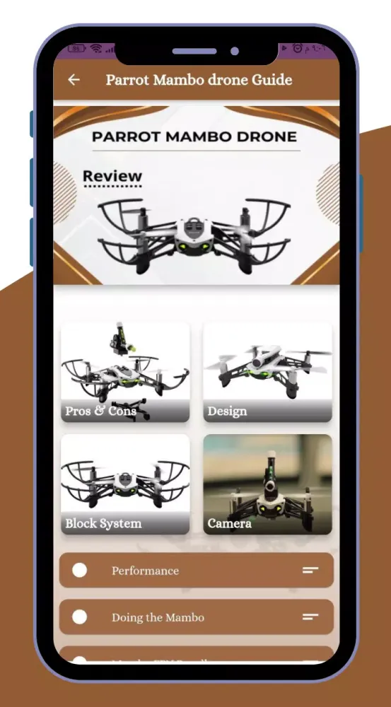 Parrot Mambo drone Guide Screenshots