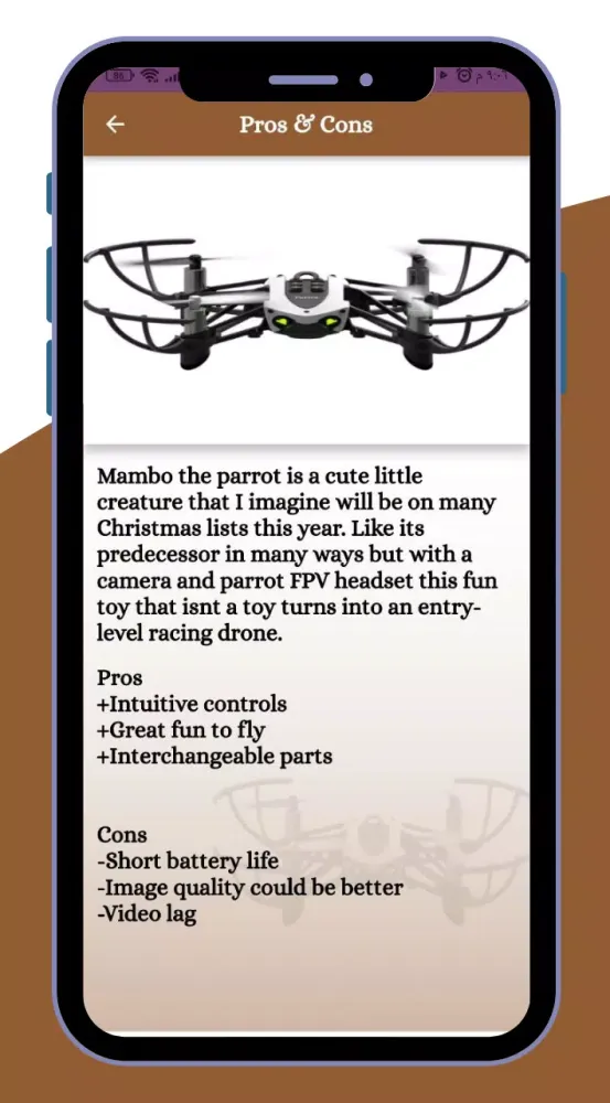 Parrot Mambo drone Guide Screenshots